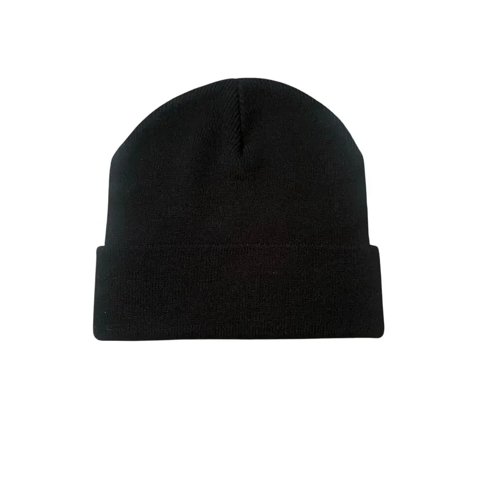 Ed Hardy rare sample winter beanie hat, Black with tattoo style skull, NWT